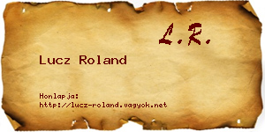 Lucz Roland névjegykártya