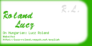 roland lucz business card